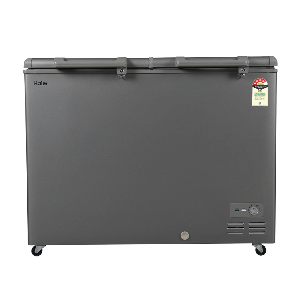 Haier Deep Freezer 335L Hard Top Convertible Double Door (Titanium)